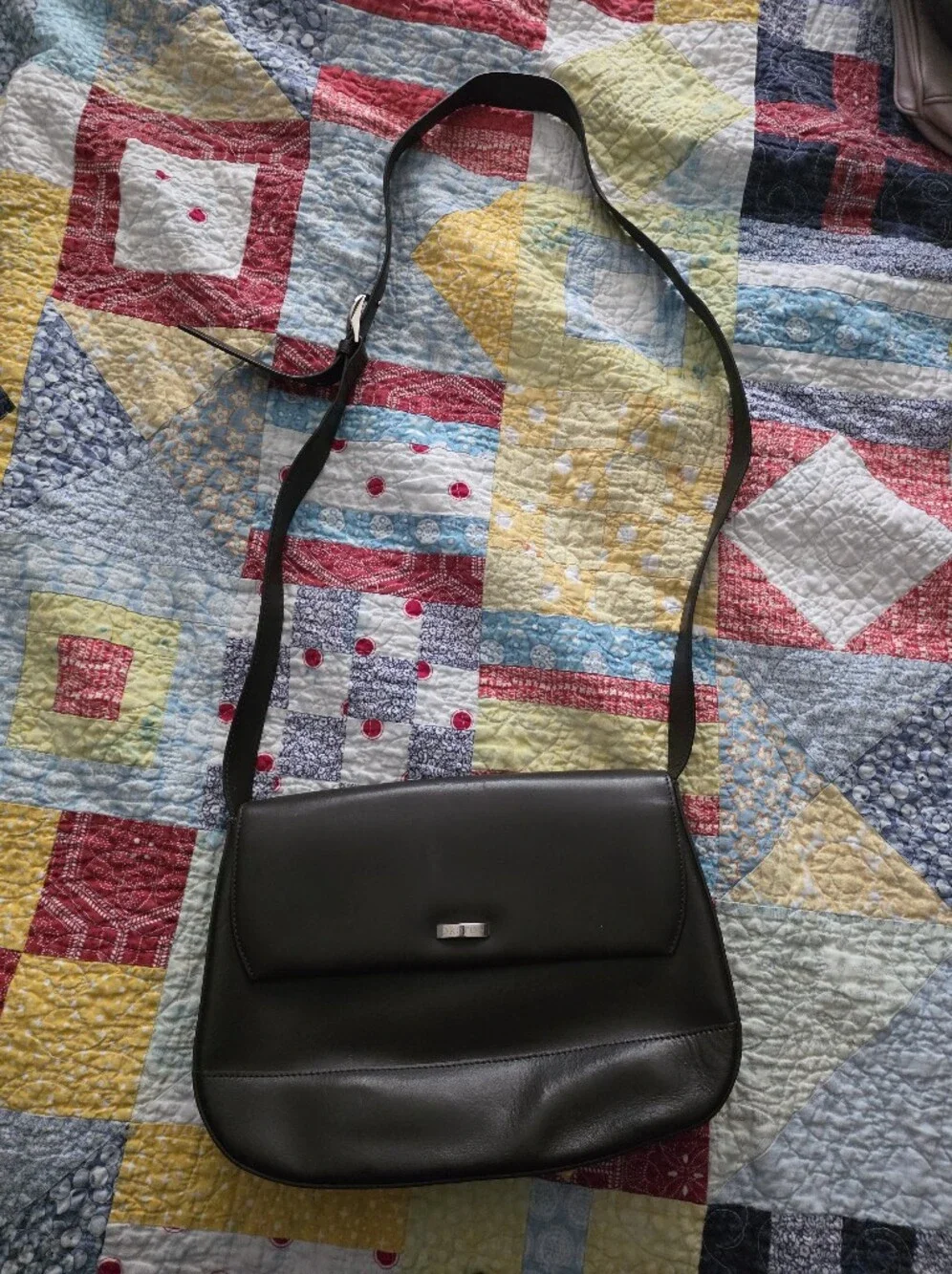Oroton Dark Brown Leather Crossbody Bag